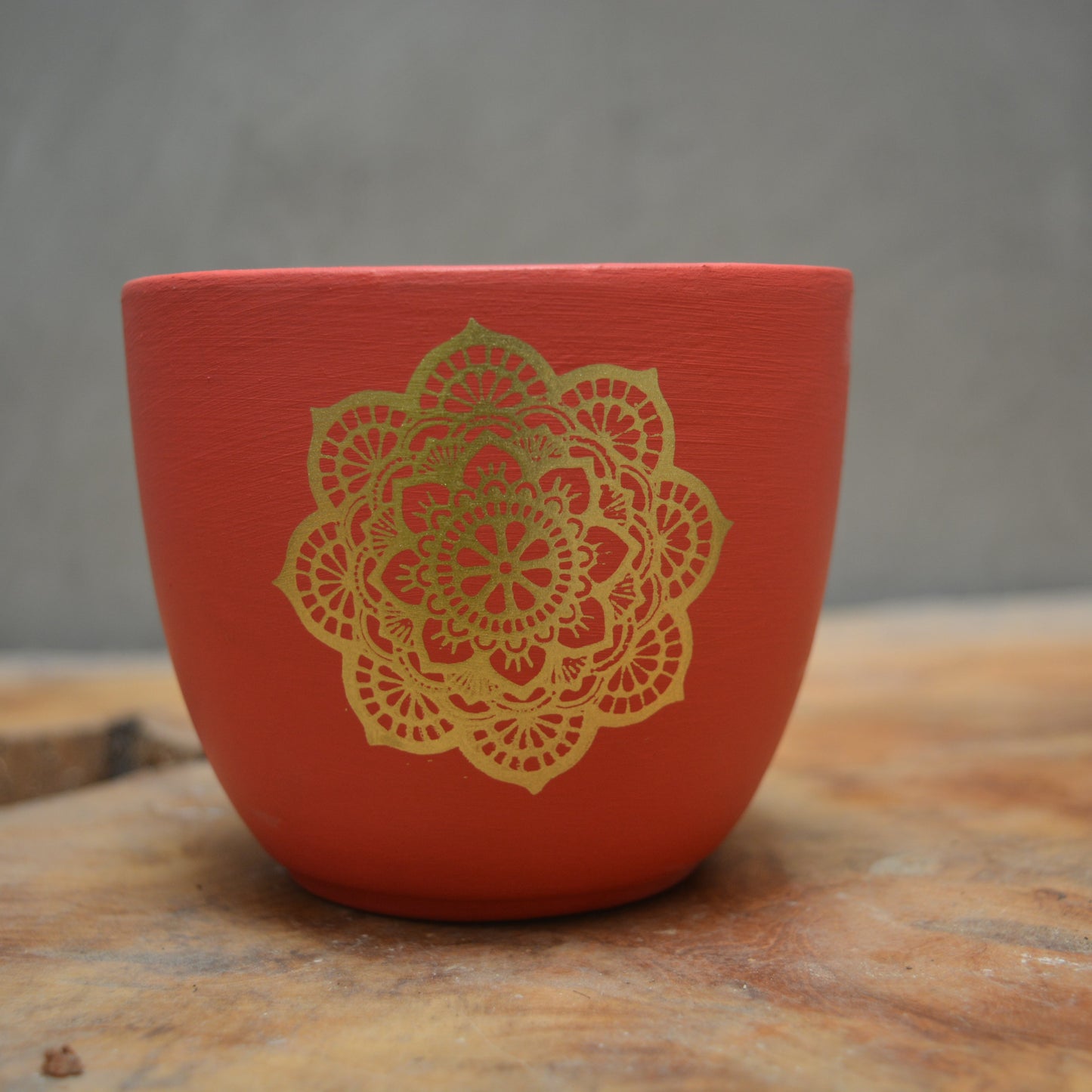 4 inch Mandala Terracotta Pot(assorted color)
