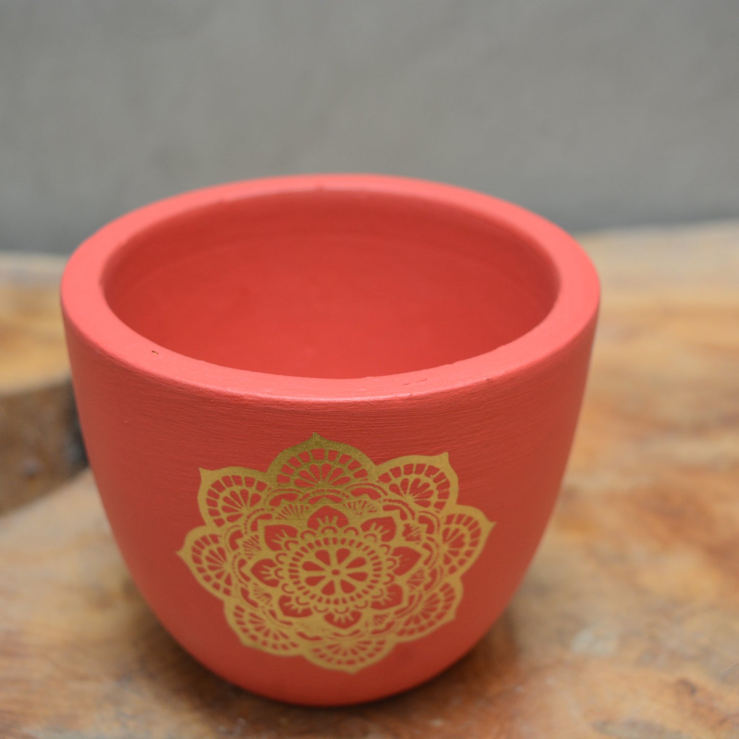 4 inch Mandala Terracotta Pot(assorted color)