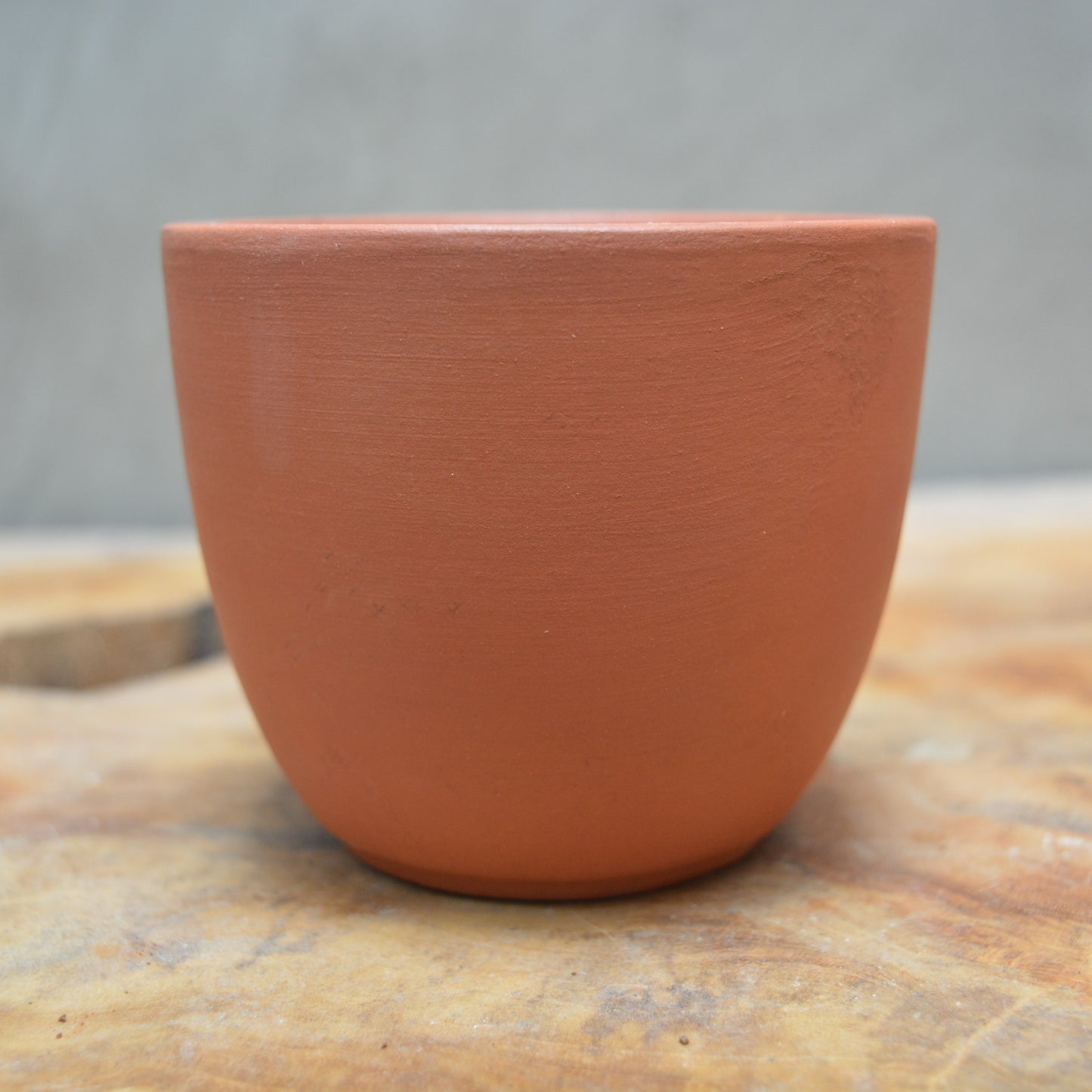 Terracotta-4 inch-Cup Pot (With Saucer) -- set of 3