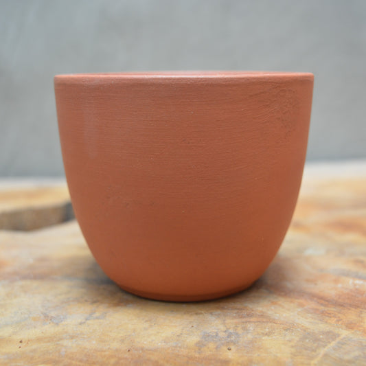 Terracotta-4 inch-Cup Pot (With  Saucer) -- set of 3