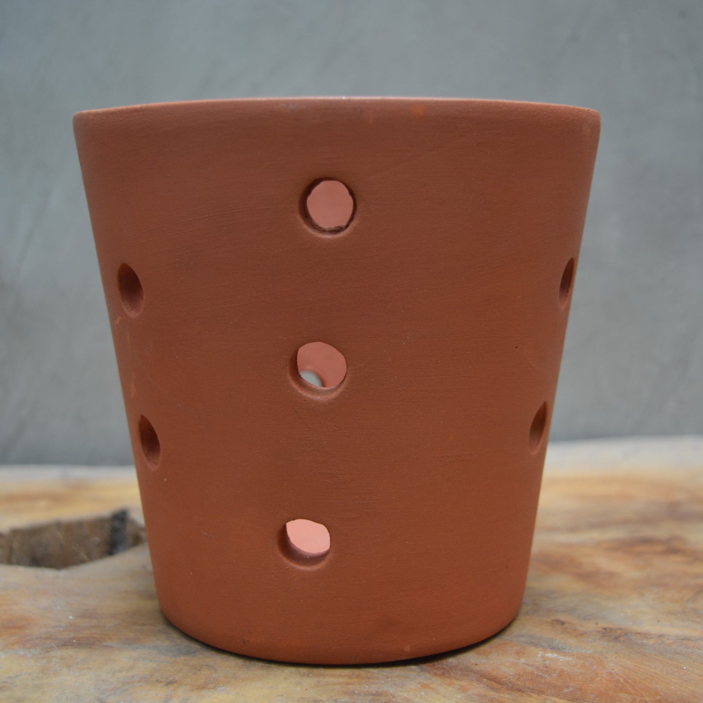 Terracotta Orchid Pot with Tray 6inch -- set of 2
