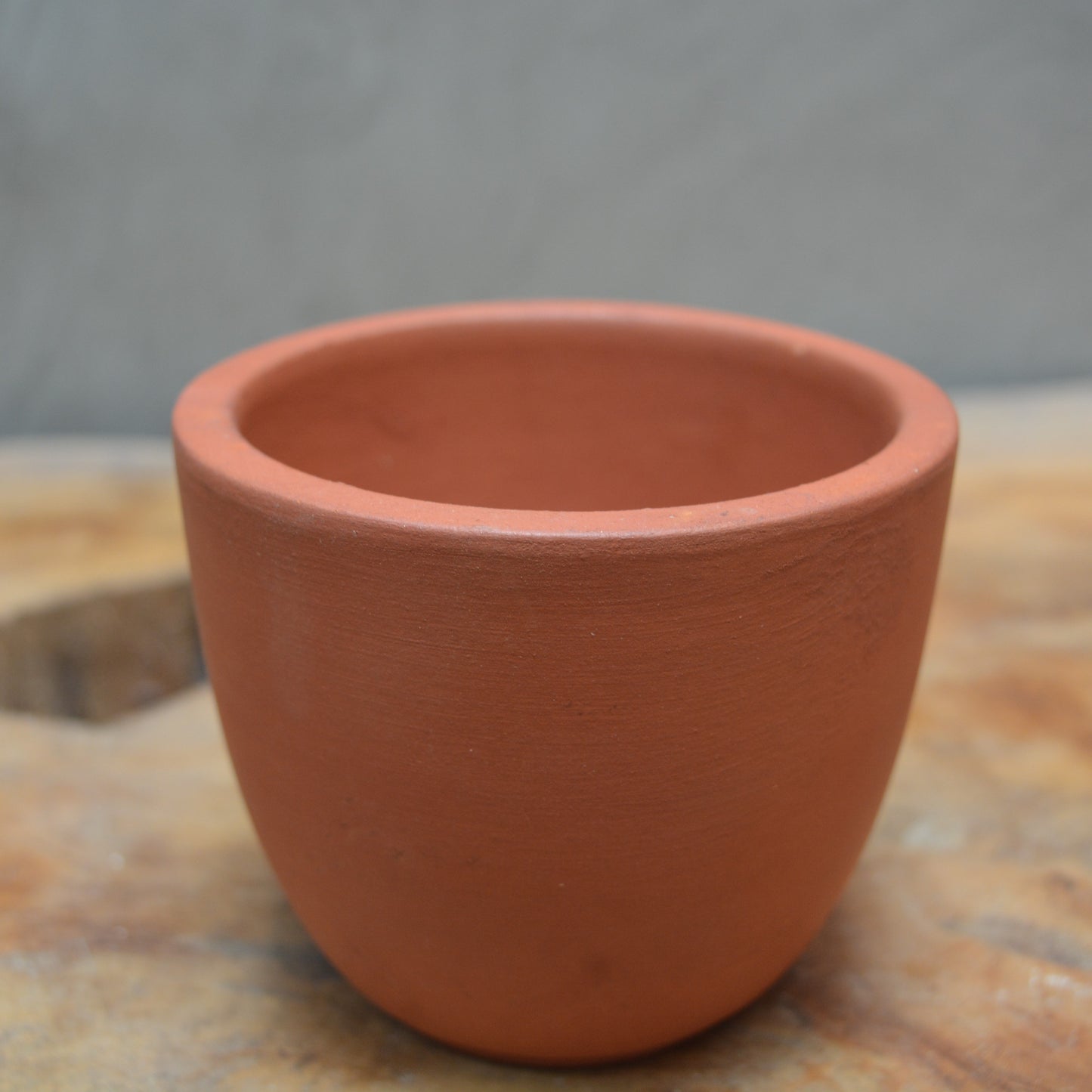 Terracotta-4 inch-Cup Pot (With  Saucer) -- set of 3