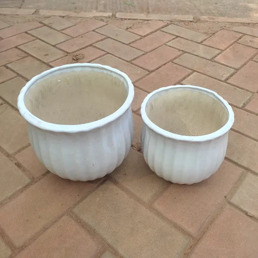 Set of 2 -10 Inch Handi Collar Designer Ceramic Pot (any colour)
