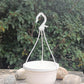 Plastic Hanging-Flower Pot  White -- set of 2