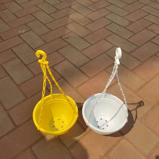 Set of 2 - 5 Inch Plastic Hanging Pot (any colour)